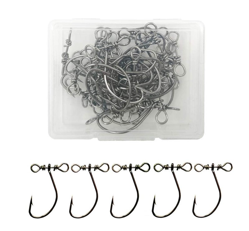Drchoer Drop Shot Hooks for Bass Fishing: 30Pcs/Box in-line Drop Shot Rig Fishing Hooks - Image 1